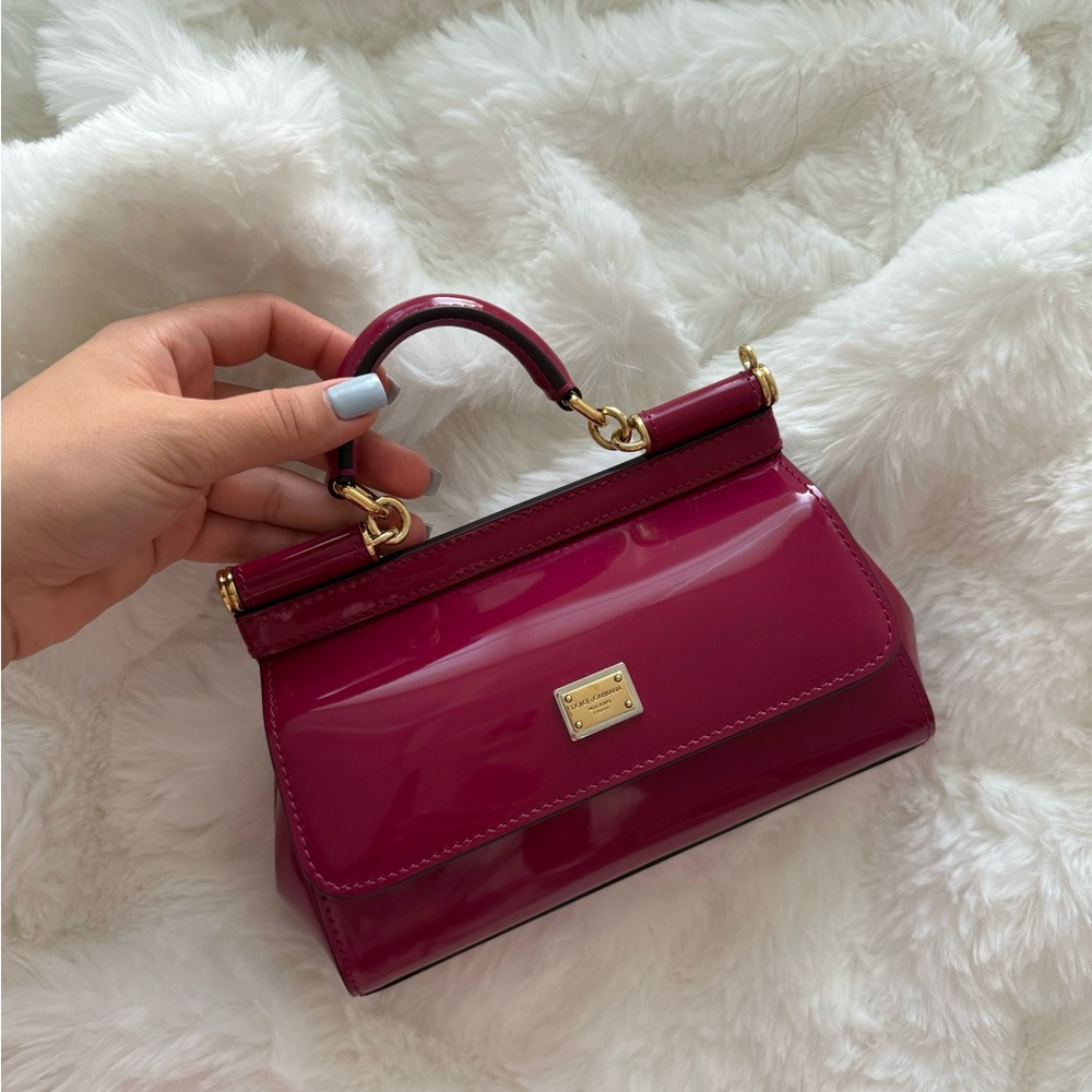 Dolce and Gabbana Burgundy Handbag